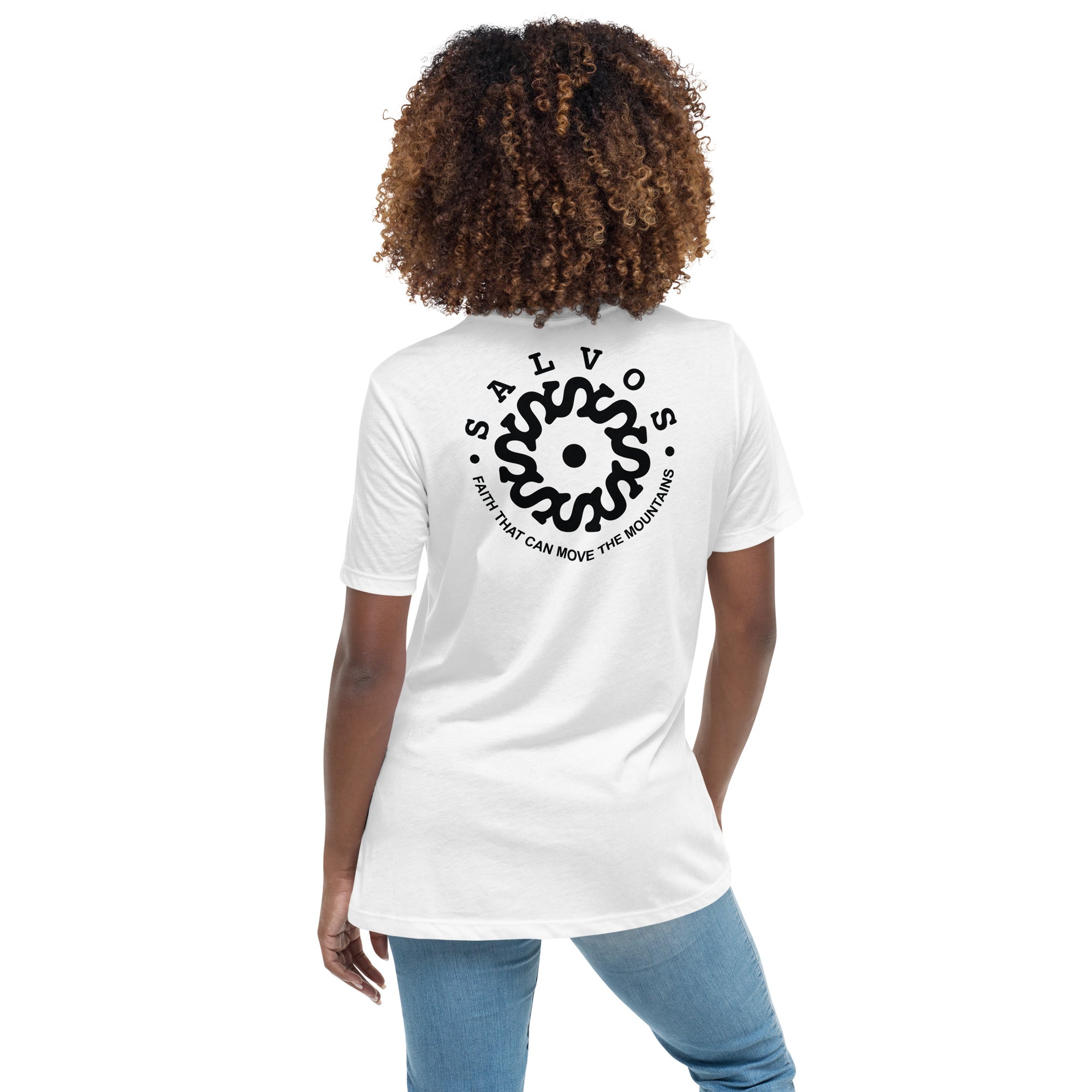 SALVOS FLOWER IN WHITE WOMEN RELAXED TEE